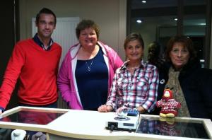 Pat and I at the jewelers in the Antwerp Diamond District!  