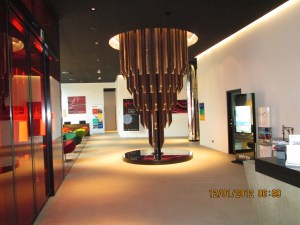 Art centerpiece in the lobby of our hotel: The Park Inn, by Radisson