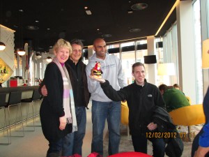 Bourdin travels and loves his picture taken.