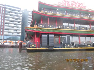 on canal in Amsterdam