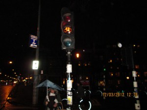 CAUTION for bikes crossing!