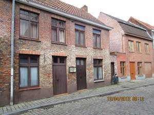 Walking from the train into Brugge