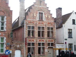 Walking from the train into Brugge