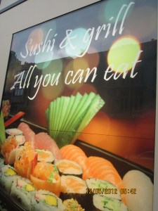 An All You Can Eat Sushi Grille...taken to share with my brother in law Tom and buddy Terrie!