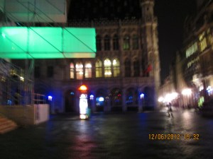 Grand Place' in Brussels, the holiday night light show
