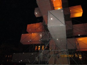 Grand Place' in Brussels, the holiday night light show