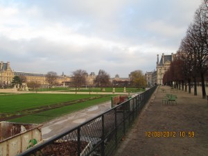 walking to The Louvre