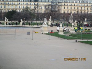 walking to The Louvre