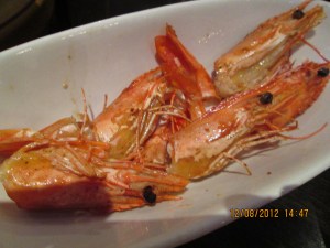 The eyes of Pat's shrimp...she removed them herself ... Brave soul!