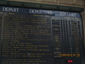 sadly...departing Paris to London