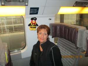 Pat and Bourdin - we found him a beret at the Paris North train station!