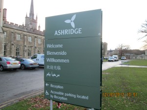 Arriving back at Ashridge