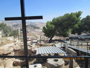 Bet Sahour, just outside of Bethlehem: Shepherd's Fields--excavation of prior monastery..where they pressed olives into olive oil