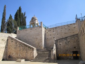 walking away from Tomb of the Virgin and Grotto of Gethsemane