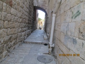 Walking in Muslim Quarter of East Jerusalem