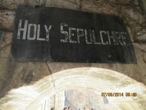 Entering Church of Holy Sepulchre