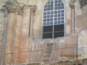 Entering Church of Holy Sepulchre