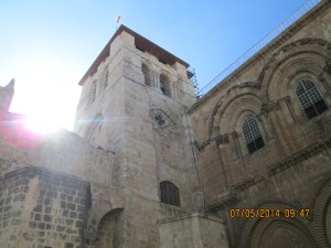 Entering Church of Holy Sepulchre