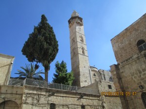 Entering Church of Holy Sepulchre