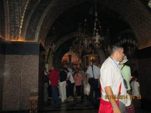 Entering Church of Holy Sepulchre