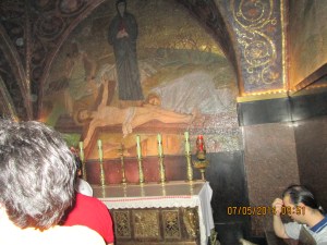 Station XI Crucifixion: Jesus is nailed to the cross (Roman Catholic side altar)