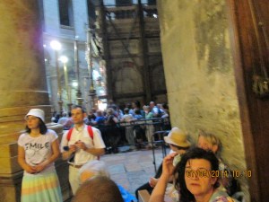 Church of Holy Sepulchre; attending Mass in Italian!